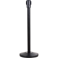 Poteau r&eacute;cepteur pour barri&egrave;res sur pieds pour le contr&ocirc;le des foules, Hauteur de 35", Noir Superchem Industries