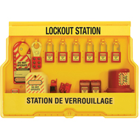 Electrical Focus Lockout Stations, Thermoplastic Padlocks, 16 Padlock Capacity, Padlocks Included Superchem Industries