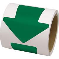 D&eacute;calcomanie en couleur pour le marquage des planchers, Fl&egrave;che, 4" lo x 4" la, Vert, Vinyle Superchem Industries