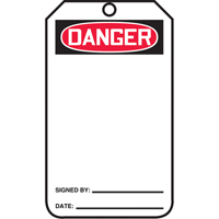 &eacute;tiquettes de s&eacute;curit&eacute;, Plastique, 3-3/8" la x 5-7/8" h, Anglais Superchem Industries