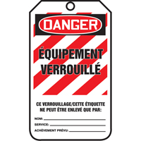Lockout Tags, Cardstock, 3-1/8" W x 5-7/8" H, French Superchem Industries