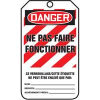 Lockout Tags, Plastic, 3-3/8" W x 5-7/8" H, French Superchem Industries