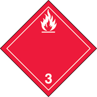 TDG Shipping Labels, Class 3, Flammable Liquids, Paper Superchem Industries