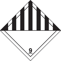 TDG Shipping Labels, Class 9, Miscellaneous Dangerous Goods, Paper Superchem Industries