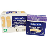 Syst&egrave;mes de distribution de bandages Salvequick - recharges st&eacute;riles, Rectangulaire/carr&eacute;e, Plastique, St&eacute;rile Superchem Industries