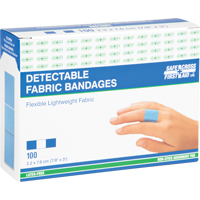 Bandages, Rectangulaire/carr&eacute;e, 3", Tissu d&eacute;tectable, St&eacute;rile Superchem Industries