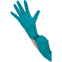 TouchNTuff Disposable Gloves, 7, Nitrile, 5-mil, Powdered, Green Superchem Industries