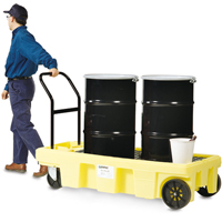 Poly-Spillcart Cart, 66.5" L x 29" W x 43.9" H, 57 US gal. Spill Cap. Superchem Industries