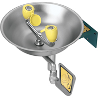 Eyewash Station, Wall-Mount Installation, Stainless Steel Bowl Superchem Industries