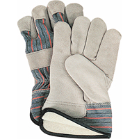 Gants d'ajusteur doubl&eacute;s pour l'hiver, Grand, Paume en Cuir de vache refendu, Doublure en Molleton de coton Superchem Industries