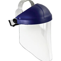 Harnais de t&ecirc;te avec visi&egrave;re, Polycarbonate, Suspension Rochet Superchem Industries