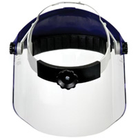 Harnais de t&ecirc;te avec visi&egrave;re, Polycarbonate, Suspension Rochet Superchem Industries