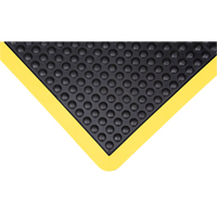 Tapis antifatigue en d&ocirc;me, &agrave; bulles, 2' x 3' x 1/2", Noir, Caoutchouc Superchem Industries