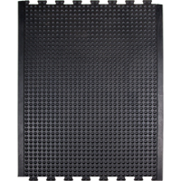Tapis antifatigue en d&ocirc;me, &agrave; bulles, 3' x 4' x 1/2", Noir, Caoutchouc Superchem Industries