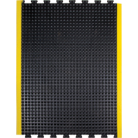 Tapis antifatigue en d&ocirc;me, &agrave; bulles, 3' x 4' x 1/2", Noir, Caoutchouc Superchem Industries