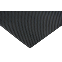 Fine Ribbed Matting, Runner, 2' x Lin. Ft x 1/8", Black Superchem Industries