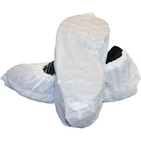 Cast "CPE" Embossed Shoe Covers, Large, Polyethylene, White Superchem Industries