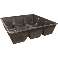 Bac de r&eacute;cup&eacute;ration GRV, Capacit&eacute; de d&eacute;versement 385 gal. US, 76" x 76" x 20" Superchem Industries