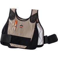 6215 Phase Change Cooling Vests, Small/Medium, Khaki Superchem Industries