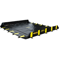 Rigid-Lock QuickBerm&reg;, 745 US gal. Capacity, 10' W x 10' L x 12" H, Stake Wall Superchem Industries