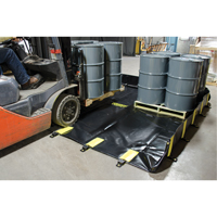 Rigid-Lock QuickBerm&reg;, 745 US gal. Capacity, 10' W x 10' L x 12" H, Stake Wall Superchem Industries