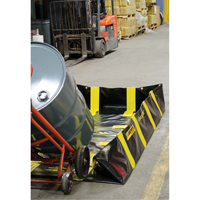 QuickBerm&reg; Containment Berm with Inside Wall Supports, 235 US gal. Capacity, 4' W x 8' L x 12" H, Snap-Up Bracket Superchem Industries