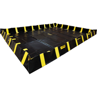 QuickBerm&reg; Containment Berm with Inside Wall Supports, 1435 US gal. Capacity, 12' W x 16' L x 12" H, Snap-Up Bracket Superchem Industries