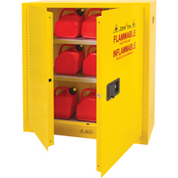 Armoire pour produits inflammables, 24 gal., 2 Porte(s), 43" La x 44" h x 12" p Superchem Industries