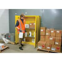 Flammable Storage Cabinet, 45 gal., 2 Door, 43" W x 65" H x 18" D Superchem Industries
