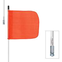 Safety Whip&reg; Heavy-Duty Whips, Threaded Mount, 5' High, Orange Superchem Industries