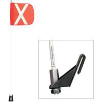 Safety Whip&reg; Light-Duty Whips, Window Mount, 5' High, Orange Superchem Industries