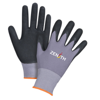 Gants ZX-1 de premi&egrave;re qualit&eacute; compatibles avec les &eacute;crans tactiles, 7/Petit, R&ecirc;vetement Nitrile/Mousse de nitrile, Calibre 15, Enveloppe en Nylon Superchem Industries