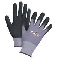 Gants ZX-1 de premi&egrave;re qualit&eacute; compatibles avec les &eacute;crans tactiles, 10/T-Grand, R&ecirc;vetement Nitrile/Mousse de nitrile, Calibre 15, Enveloppe en Nylon Superchem Industries