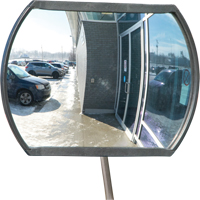 Miroir convexe rectangulaire/rond avec bras t&eacute;lescopique, 12" h x 18" la, Int&eacute;rieur/Ext&eacute;rieur Superchem Industries