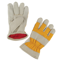 Gants de travail doubl&eacute;s pour l'hiver de premi&egrave;re qualit&eacute;, Moyen, Paume en Cuir fleur de porc, Doublure en Molleton de mousse Superchem Industries