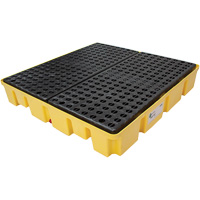 Palette de d&eacute;versements Poly-Slim-Line sans drain, Capacit&eacute; de d&eacute;versement 66 gal. US, 49" x 49" x 8,75" Superchem Industries
