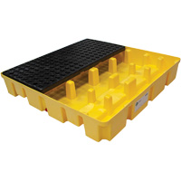 Palette de d&eacute;versements Poly-Slim-Line sans drain, Capacit&eacute; de d&eacute;versement 66 gal. US, 49" x 49" x 8,75" Superchem Industries