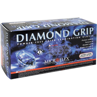 Diamond Grip Examination Gloves, 2X-Large, Latex, 8-mil, Powder-Free, Yellow, Class 2 Superchem Industries