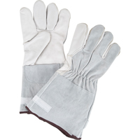 Gants de travail doubl&eacute;s pour l'hiver &agrave; dext&eacute;rit&eacute; ultime, Grand, Paume en Cuir fleur de ch&egrave;vre, Doublure en Molleton Superchem Industries
