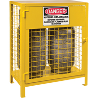 Gas Cylinder Cabinets, 2 Cylinder Capacity, 30" W x 17" D x 37" H, Yellow Superchem Industries