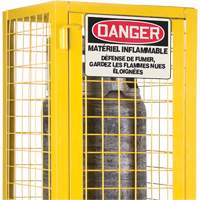 Armoire de s&eacute;curit&eacute; pour cylindres de gaz conforme aux normes de la CSA, nbre de bouteilles: 2, 17" , 17" , 69" , Jaune Superchem Industries