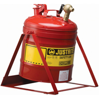 Laboratory Safety Can with Faucet, Type I, Steel, 5 US gal., Red, FM Approved Superchem Industries