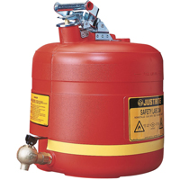 Laboratory Safety Can with Faucet, Type I, Steel, 5 US gal., Red, FM Approved Superchem Industries