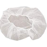 Non-Woven Bouffant Caps, Polypropylene, 21"/Large, White Superchem Industries