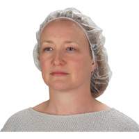 Non-Woven Bouffant Caps, Polypropylene, 21"/Large, White Superchem Industries
