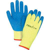 Gants haute visibilit&eacute; doubl&eacute;s d'acrylique & enduits de caoutchouc, 8/Moyen, R&ecirc;vetement Latex de caoutchouc, Calibre 7, Enveloppe en Tissu &eacute;ponge Superchem Industries