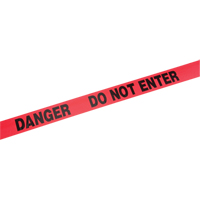 Standard Barricade Tape, English, 3" W x 1000' L, 2 mils, Red Superchem Industries