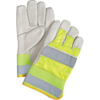 Gants d'ajusteur orange haute visibilit&eacute; &agrave; chaleur sup&eacute;rieure, Grand, Paume en Cuir fleur de vache, Doublure en Thinsulate Superchem Industries