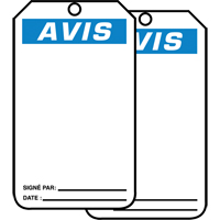 Safety Tags, Cardstock, 3-1/8" W x 5-7/8" H, French Superchem Industries