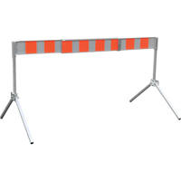 Barricade de rue, En A, 6' lo x 5-1/2" h, Orange/Blanc Superchem Industries